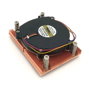 1U Desktop Computer CPU Radial Cooler, Pure Copper, AM4, Temperature-Control Fan