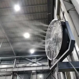 1m Permanent Magnet Motor Oscillating Spray Low Noise Wall Mounted Fan IP66 Protection 20m Range 3 Year Warranty for Outdoor Use