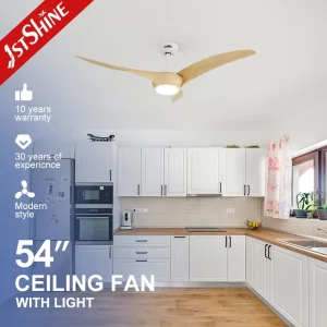 1stshine 54″ Ceiling Fan Light Indoor Decorative ABS Plastic Blade DC Ceiling Fan with Light