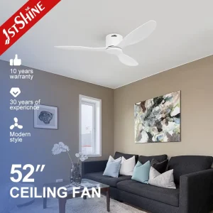 1stshine ABS Blade Profile White Home Decor Alexa Google Compatible Smart APP Control Powerful Airflow Ceiling Fan With Remote