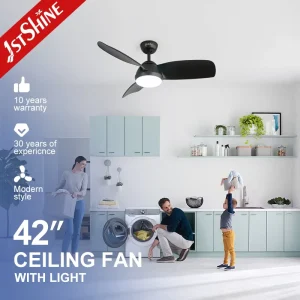 1stshine Ceiling Fan 42 Inches Abs Blade Remote Control Led Ceiling Fan with Light