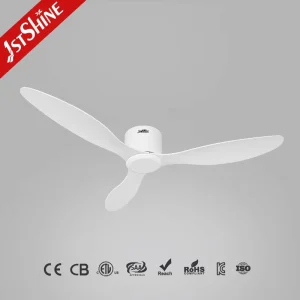 1stshine Ceiling Fan Energy Saving Dc Motor White Flush Mount Ceiling Fan with Remote Control