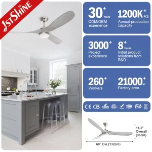 1stshine Ceiling Fan Light Energy Saving Modern Ceiling Fan Dc Indoor air Cooling Electric Ventilador Decorative