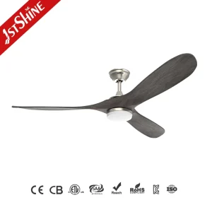 1stshine Ceiling Fan Wood Living Room Remote Control Led Ceiling Fan with Chandelier