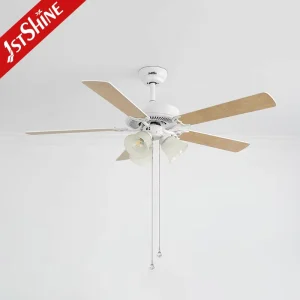 1stshine Classical 5 MDF Blades 3 Speeds Remote Traditional Pull Chain Ceiling Fan with Light Kit