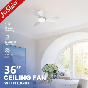 1stshine Small 36″ Study Room 6 speed Remote Control Quiet DC Ceiling Fan with Light and Remote