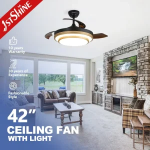 1stshine Smart Home Efficient Quality Assurance Premium High Torque Retractable Blades Ceiling Fan With Led Light