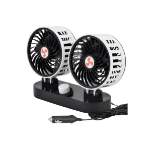 2 Head Car Fan with 5” & 6” Blades 12V 24V DC