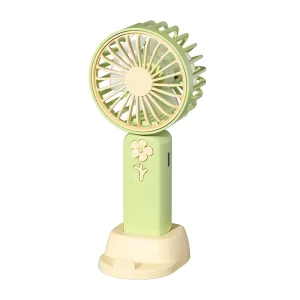 2 in 1 Handheld Desk Fan Phone Bracket Rechargeable High Wind Mini Fan Quiet Cooling Fan for Student Dormitory