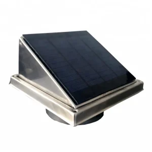 2.5W Solar Vent Corrosion Resistant Stainless Steel Construction Wall Mounted Exhaust Fan Duct 120mm for Shed RV Pet House