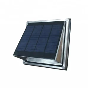 2.5W Solar Vent Wall Mounted Solar Exhaust Fan SUS Stainless Steel Housing Custom Brushless DC Motor for Shed RV Pet House