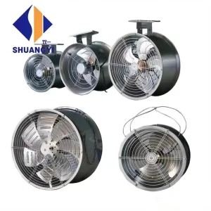 20″ 500mm 1.64ft SS Air Circulation Fan Hanging Circulation Fan for Greenhouse Farm Poultry Livestock House Ventilation Cooling
