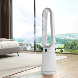 20 Speed Three Mode Air Cooler Pedestal Fan 120 Oscillation Remote Control Bladeless Tower Fan OEM Factory With Patent