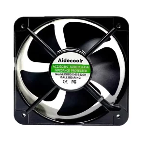 200*200*60mm 220V AC Axial Flow Fan Industrial Grade High CFM Brushless Electric Aluminum Alloy Cooling Fan Ball Plastic for