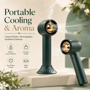 2000 mAh 3-Speed USB Rechargeable Mini Portable Fan for Outdoor