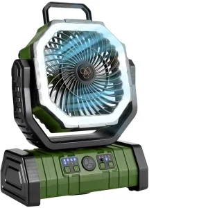 20000mAh 4 Speed Portable Rechargeable Remote Control Camping Fan Desktop Fan With Lights Ventilador Recargable F6 Outdoor