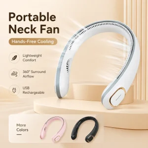 2000mAh Air Cooling Portable USB Rechargeable Mini Neck Fan Mini Portable Fan