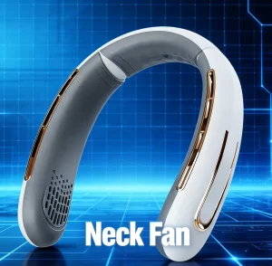 2000mAh Bladeless Wearable Neck Fan Handheld USB Rechargeable Car Compatible Big Wind Hanging Mini Fan