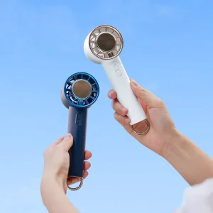 2000mAh Rechargeable Three-Speed Portable Mini Handheld Fan USB Battery Brushless Motor Foldable Cooling Fan for Car RV Use