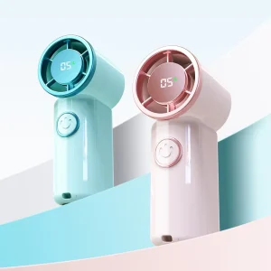 2000mAh Small Handy Fan 90g Thin Lightweight 5 Mini Electric Portable Rechargeable Battery Pocket Handheld Wearable RV