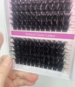200D Full Volume Fluffy Individual Lashes Cluster Lash Kit Private Label DIY Cluster Set Fan Eyelashes Clusters
