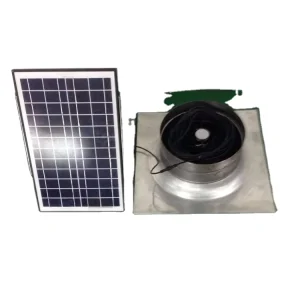 20W Solar Gable Fan Wall Mounted Ventilator 1649 CFM Aluminum Housing 5m Cord for Residential Home Greenhouse Shed Ventilation