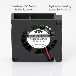 20x20x5mm 5V DC Brushless Mini Blower Fan 12000RPM Ultra Thin Cooling Fan ABD2005HA05