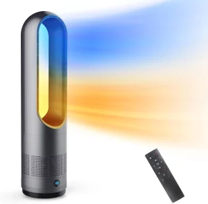 22 Inch 8 Fan Speeds 80 Degree Adjustable Multifunctional Custom Logo Remote Control Ventilation Modern Cold Hot Bladeless Fan