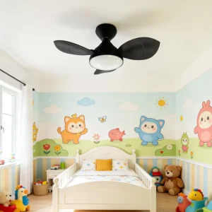 22 inch 3ABS DC Motor LED Ceiling Fan Energy saving Quiet Remote Control Suitable for Bedrooms and Hotels