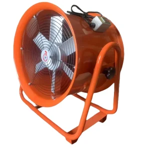 2200W Movable Axial Flow Ventilator Fan Duct Exhaust Fan 16inch Case Movable Flow Fan Iron Drum Aluminum Blade