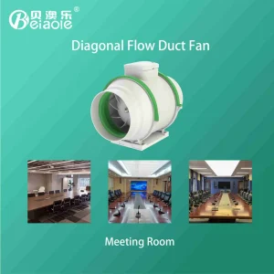 220V 360W 12inches Ball Bearing Mounted Electric Silent Powerful Axial Duct Exhaust Fan Plastic OEM ODM for Industrial Use