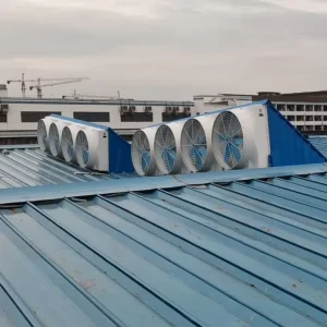 220V 380V Roof Mount Industrial Flow Exhaust Fan with 600mm Blade Diameter