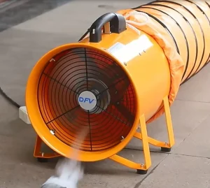 220V 50Hz Portable Industrial Blower 8 Inch Air Ventilation Fan Aluminum Blades for Confined Space Electric Source OEM Supported