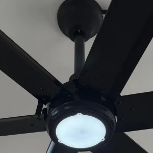 220V 8ft 10ft DC Motor HVLS Fan Commercial Customizable Ceiling Fan Reversible Energy Saving Low Noise Fan with Light
