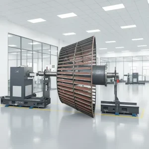 220V Model 1.5 Multi Blade Centrifugal Fan Stainless Steel 0.37 kW Free Standing AC Motor Right 90 Degrees Airflow Direction