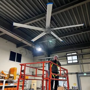 220v 380v 3m 10ft Smart Control Motor Industrial Commercial Ceiling Fans with 3-Year Warranty for Coffee and Business Centers