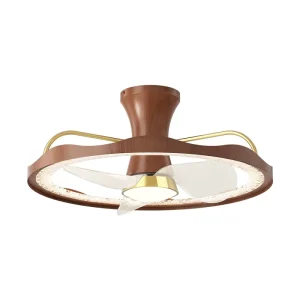 23 Inch Modern LED Ceiling Fan Iron Construction Remote Control 6 Speed Alexa Compatible Dimmable Light Anti Mosquito Bathroom