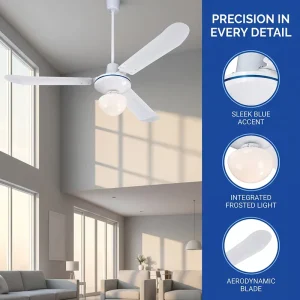 230V Energy Saving Hanging Fans 56 Inch LED Ceiling Fan with Light 5 Speed Regulator Remote Control for Mexico