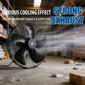 230v Carbon Steel EC Axial Fan High Power Ventilator Industrial Exhaust Fan
