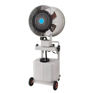 24″ Electric Hand Push Industrial Mist Axial Flow Fan Dual Ball Bearing 220V Cooling Dust Removal Humidification All in One