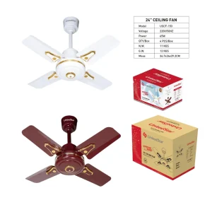 24 Inch Home Decorative Metal Ceiling Fan with Remote Control Foldable Four Blade Design Manufactured by Exported Company