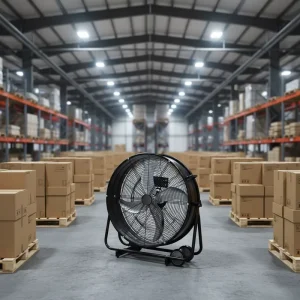 24 Inch Industrial High Speed Electric Mobile Commercial HVLS Ventilation Fan Copper Wire Motor Low Noise Floor Hotel Use