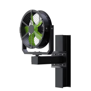 24-Inch Wall-Mounted Industrial Oscillating Mist Spray Fan IP65 13000 m³/h Air Volume 25m Air Distance