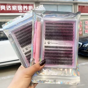 240Pcs 30 40D False Eyelashes Curling Lashes Cluster DIY Thick Individual Eyelash Extensions 8 16mm Dense Volume Cluster Lashes