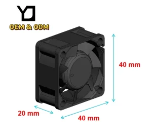 24V 0.12A Axial Cooling Brushless DC Fans Customized 40x40x20mm 4020 Axial Flow Fans PBT for Electric Car Projectors OEM ODM