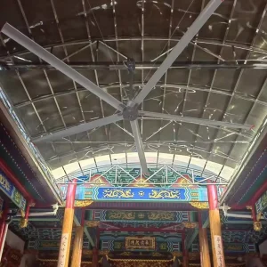 24ft 7.3m Industrial Style 110V 220V 380V Warehouse Aluminum Alloy 6 Blades Motor Large Ceiling Fan