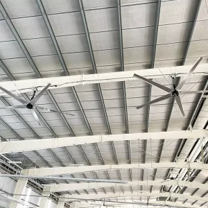 24ft HVLS Industrial Ceiling Fan 220V 380V 415V Aluminum Magnesium Alloy 5 Blades PMSM Motor for Workshop
