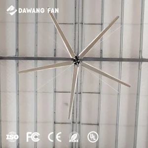 24ft HVLS Industrial Ceiling Fan Smart Control Metal Low Noise Large Air Volume Ventilation Household