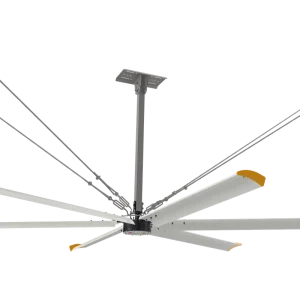 24ft Industrial Ceiling Fan with Aluminum Blades Digital Control Low Noise 38 DBA 6 Blades Motor Bearing Gear 220V 380V