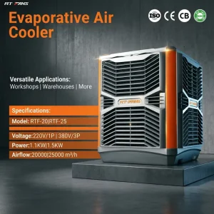 25000cmh Industrial Evaporative Air Cooler Desert Swamp Cool Fan Plant Supply